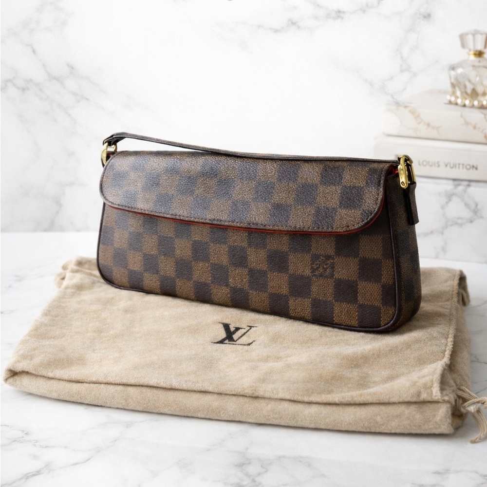 Louis Vuitton Recoleta Damier Ebene Shoulder Bag w/ Vintage Dust Bag